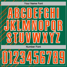 Charger l'image dans la galerie, Custom Kelly Green Orange-White Lines Sports Sublimation Soccer Uniform Jersey