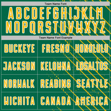 Load image into Gallery viewer, Custom Kelly Green Gold-White Lines Sports Sublimation Soccer Uniform Jersey