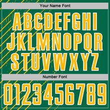 Load image into Gallery viewer, Custom Kelly Green Gold-White Lines Sports Sublimation Soccer Uniform Jersey