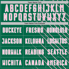 Load image into Gallery viewer, Custom Kelly Green Light Pink-White Lines Sports Sublimation Soccer Uniform Jersey