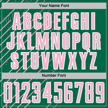 Load image into Gallery viewer, Custom Kelly Green Light Pink-White Lines Sports Sublimation Soccer Uniform Jersey