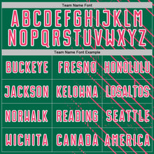 Laden Sie das Bild in den Galerie-Viewer, Custom Kelly Green Neon Pink-White Lines Sports Sublimation Soccer Uniform Jersey