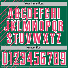 Laden Sie das Bild in den Galerie-Viewer, Custom Kelly Green Neon Pink-White Lines Sports Sublimation Soccer Uniform Jersey