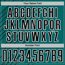 Load image into Gallery viewer, Custom Teal Black-White Lines Sports Sublimation Soccer Uniform Jersey