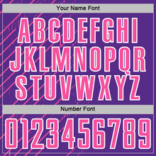 Laden Sie das Bild in den Galerie-Viewer, Custom Purple Pink-White Lines Sports Sublimation Soccer Uniform Jersey