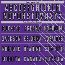 Laden Sie das Bild in den Galerie-Viewer, Custom Purple Gray-Black Lines Sports Sublimation Soccer Uniform Jersey