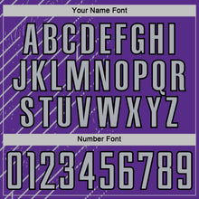 Laden Sie das Bild in den Galerie-Viewer, Custom Purple Gray-Black Lines Sports Sublimation Soccer Uniform Jersey