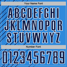 Загрузить изображение в средство просмотра галереи, Custom Powder Blue Navy-White Lines Sports Sublimation Soccer Uniform Jersey