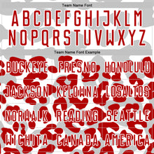 Laden Sie das Bild in den Galerie-Viewer, Custom Red White Animal Leopard Print Sports Sublimation Soccer Uniform Jersey