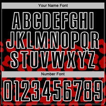 Laden Sie das Bild in den Galerie-Viewer, Custom Red Black-White Animal Leopard Print Sports Sublimation Soccer Uniform Jersey