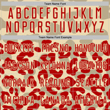 Laden Sie das Bild in den Galerie-Viewer, Custom Red Cream Animal Leopard Print Sports Sublimation Soccer Uniform Jersey