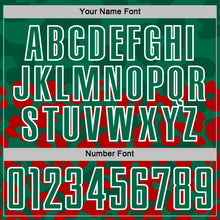 Laden Sie das Bild in den Galerie-Viewer, Custom Red Kelly Green-White Animal Leopard Print Sports Sublimation Soccer Uniform Jersey