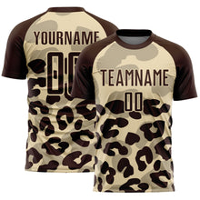Charger l'image dans la galerie, Custom Brown Cream Animal Leopard Print Sports Sublimation Soccer Uniform Jersey
