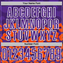 Загрузить изображение в средство просмотра галереи, Custom Orange Purple-White Animal Leopard Print Sports Sublimation Soccer Uniform Jersey