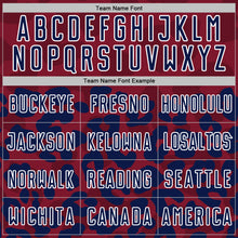 Загрузить изображение в средство просмотра галереи, Custom Navy Crimson-White Animal Leopard Print Sports Sublimation Soccer Uniform Jersey