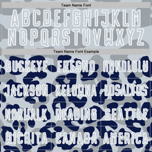 Загрузить изображение в средство просмотра галереи, Custom Navy Silver-White Animal Leopard Print Sports Sublimation Soccer Uniform Jersey