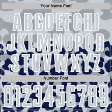 Загрузить изображение в средство просмотра галереи, Custom Navy Silver-White Animal Leopard Print Sports Sublimation Soccer Uniform Jersey