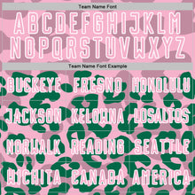 Загрузить изображение в средство просмотра галереи, Custom Kelly Green Light Pink-White Animal Leopard Print Sports Sublimation Soccer Uniform Jersey