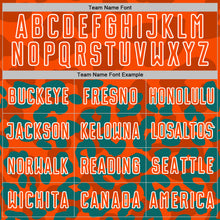 Загрузить изображение в средство просмотра галереи, Custom Teal Orange-White Animal Leopard Print Sports Sublimation Soccer Uniform Jersey