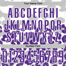 Laden Sie das Bild in den Galerie-Viewer, Custom Purple White Animal Leopard Print Sports Sublimation Soccer Uniform Jersey