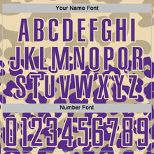 Laden Sie das Bild in den Galerie-Viewer, Custom Purple Cream Animal Leopard Print Sports Sublimation Soccer Uniform Jersey