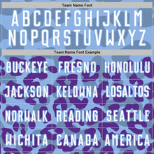 Charger l'image dans la galerie, Custom Purple White-Light Blue Animal Leopard Print Sports Sublimation Soccer Uniform Jersey