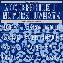 Load image into Gallery viewer, Custom Light Blue Royal-White Animal Leopard Print Sports Sublimation Soccer Uniform Jersey