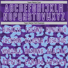 Загрузить изображение в средство просмотра галереи, Custom Light Blue Purple-White Animal Leopard Print Sports Sublimation Soccer Uniform Jersey