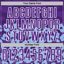 Загрузить изображение в средство просмотра галереи, Custom Light Blue Purple-White Animal Leopard Print Sports Sublimation Soccer Uniform Jersey