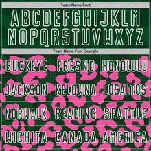 Charger l'image dans la galerie, Custom Pink Green-White Animal Leopard Print Sports Sublimation Soccer Uniform Jersey