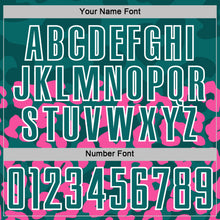 Charger l'image dans la galerie, Custom Pink Teal-White Animal Leopard Print Sports Sublimation Soccer Uniform Jersey