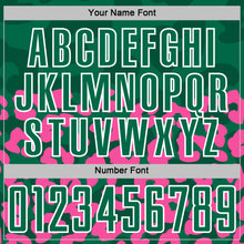 Charger l'image dans la galerie, Custom Pink Kelly Green-White Animal Leopard Print Sports Sublimation Soccer Uniform Jersey
