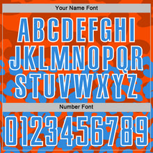 Load image into Gallery viewer, Custom Powder Blue Orange-White Animal Leopard Print Sports Sublimation Soccer Uniform Jersey