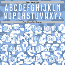 Загрузить изображение в средство просмотра галереи, Custom White Light Blue Animal Leopard Print Sports Sublimation Soccer Uniform Jersey