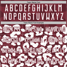 Загрузить изображение в средство просмотра галереи, Custom White Burgundy Animal Leopard Print Sports Sublimation Soccer Uniform Jersey