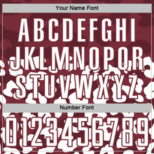 Загрузить изображение в средство просмотра галереи, Custom White Burgundy Animal Leopard Print Sports Sublimation Soccer Uniform Jersey