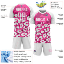 Charger l'image dans la galerie, Custom White Pink Animal Leopard Print Sports Sublimation Soccer Uniform Jersey