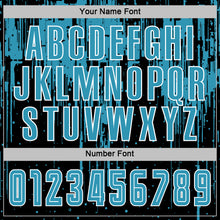 Charger l'image dans la galerie, Custom Black Panther Blue-White Dripping Splatte Pattern Sports Sublimation Soccer Uniform Jersey