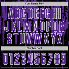 Load image into Gallery viewer, Custom Black Purple-White Dripping Splatte Pattern Sports Sublimation Soccer Uniform Jersey