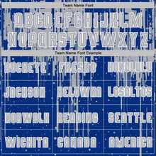 Загрузить изображение в средство просмотра галереи, Custom Royal Gray-White Dripping Splatte Pattern Sports Sublimation Soccer Uniform Jersey