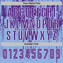 Загрузить изображение в средство просмотра галереи, Custom Light Blue Purple-White Dripping Splatte Pattern Sports Sublimation Soccer Uniform Jersey