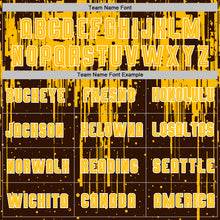 Charger l'image dans la galerie, Custom Brown Gold-White Dripping Splatte Pattern Sports Sublimation Soccer Uniform Jersey