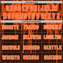 Load image into Gallery viewer, Custom Brown Orange-White Dripping Splatte Pattern Sports Sublimation Soccer Uniform Jersey