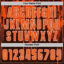 Load image into Gallery viewer, Custom Brown Orange-White Dripping Splatte Pattern Sports Sublimation Soccer Uniform Jersey