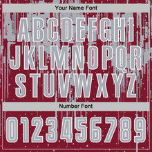 Load image into Gallery viewer, Custom Crimson Gray-White Dripping Splatte Pattern Sports Sublimation Soccer Uniform Jersey