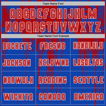 Загрузить изображение в средство просмотра галереи, Custom Thunder Blue Red-White Dripping Splatte Pattern Sports Sublimation Soccer Uniform Jersey