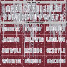 Загрузить изображение в средство просмотра галереи, Custom Burgundy Gray-White Dripping Splatte Pattern Sports Sublimation Soccer Uniform Jersey