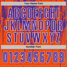 Загрузить изображение в средство просмотра галереи, Custom Orange Purple-White Dripping Splatte Pattern Sports Sublimation Soccer Uniform Jersey