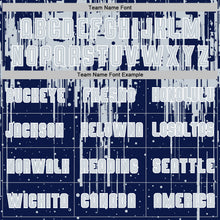 Загрузить изображение в средство просмотра галереи, Custom Navy Silver-White Dripping Splatte Pattern Sports Sublimation Soccer Uniform Jersey