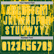 Load image into Gallery viewer, Custom Green Yellow-White Dripping Splatte Pattern Sports Sublimation Soccer Uniform Jersey